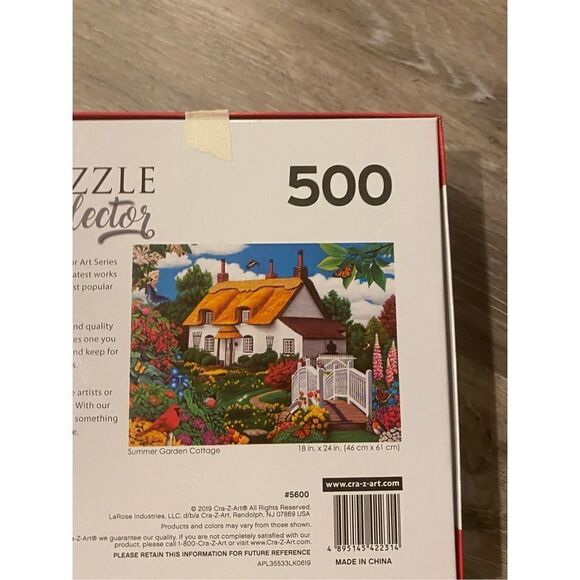Lafayette Art: Flower Cottage 500 Piece Puzzle - Picture 4 of 4